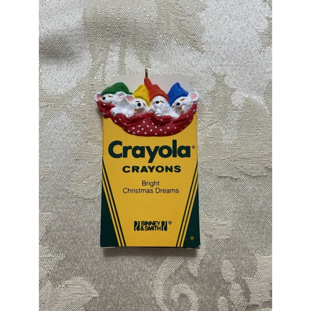 Vintage Hallmark 1987 Bright Christmas Dreams CRAYOLA Crayons Ornament Mice